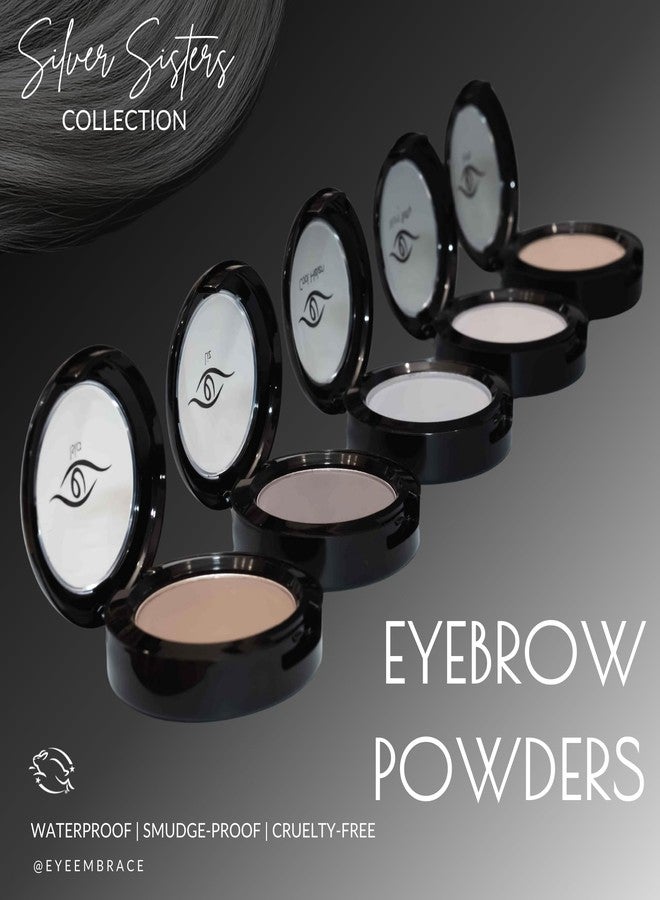 Eye Embrace Gray Eyebrow Powder, Hair Powder, Root Cover-Up – Waterproof, Cruelty-Free (Liz medium gray) - Image 2